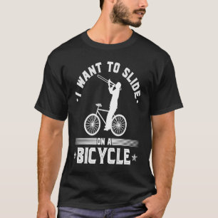 Trombone Player Bicycle Quote Funny Trombonist T-Shirt