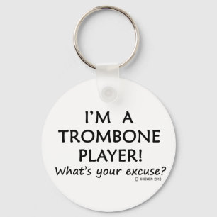 Trombone Player Excuse Key Ring