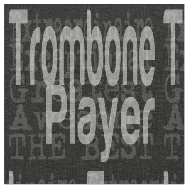 Trombone Player Extraordinaire Fabric (Close Up)