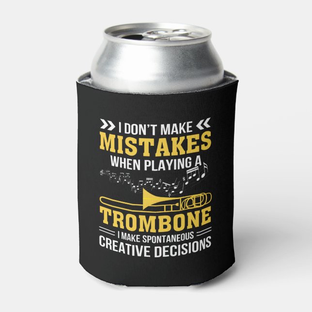 Trombone Player Make Spontaneous Creative Can Cooler (Can Front)