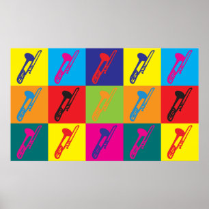 Trombone Pop Art Poster