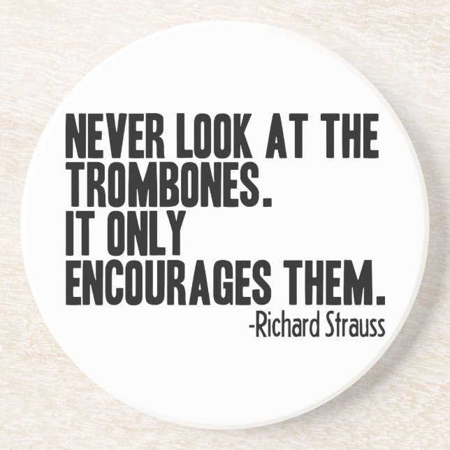 Trombone Quote Coaster (Front)
