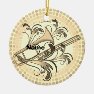 Trombone Rhythm  Ceramic Ornament