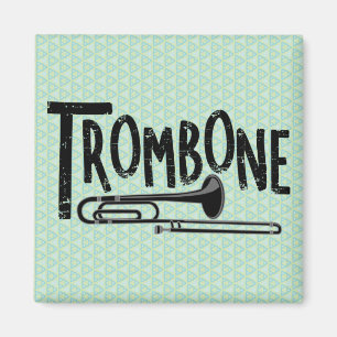 Trombone Rough Text Magnet