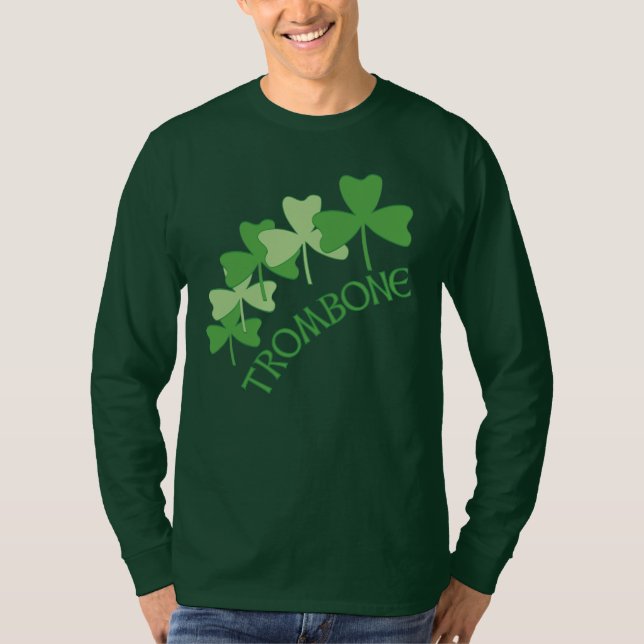 Trombone Shamrocks Arc T-Shirt (Front)