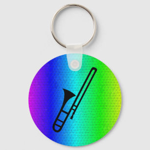 Trombone silhouette keychain