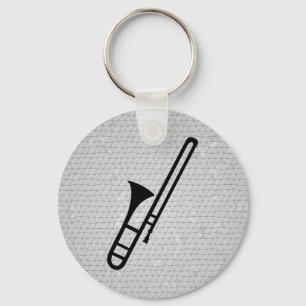 Trombone silhouette keychain