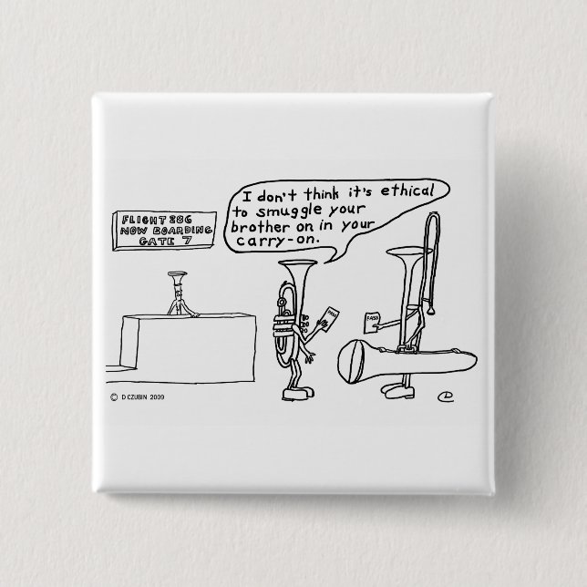 Trombone Smuggling 15 Cm Square Badge (Front)