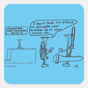 Trombone Smuggling Square Sticker