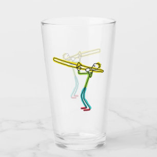 Trombone Stickman Glass
