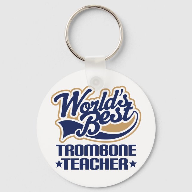 Trombone Teacher Gift Key Ring (Front)