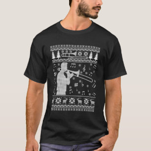 Trombone Ugly Christmas Shirt Funny Band