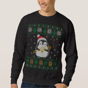 Trombone Ugly Christmas Sweater Penguin Xmas Famil