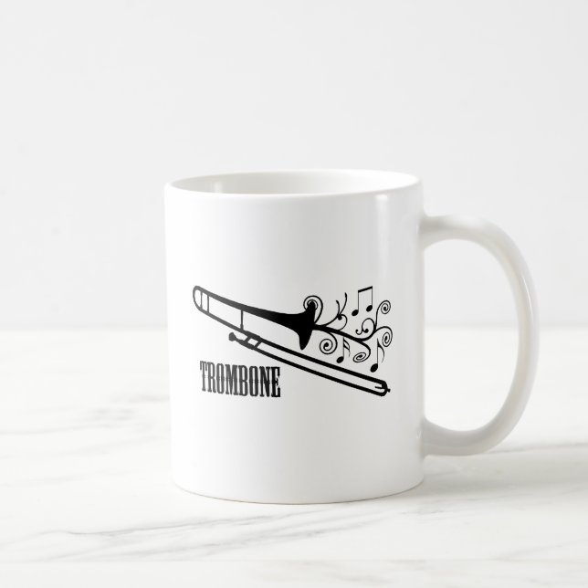 Trombone Vector Design Coffee Mug (Right)