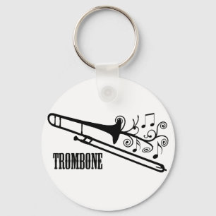 Trombone Vector Design Key Ring