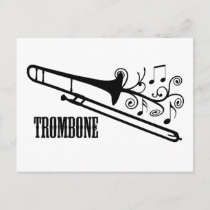 Trombone Vector Design Postcard