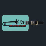 Tromboner Luggage Tag<br><div class="desc">Funny logo for a serious player.</div>