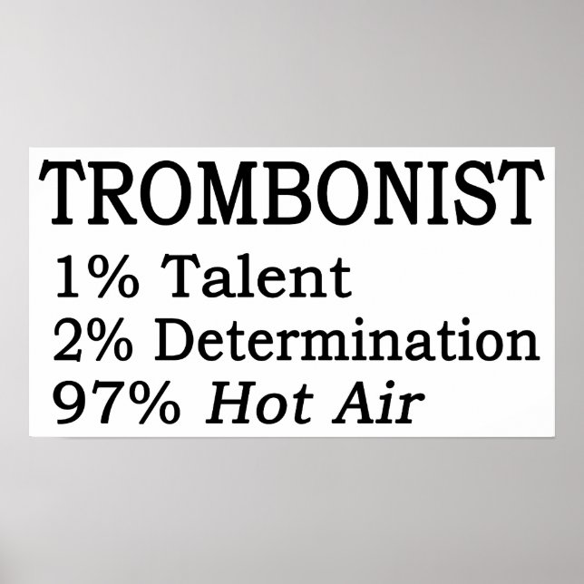 Trombonistt Hot Air Poster (Front)