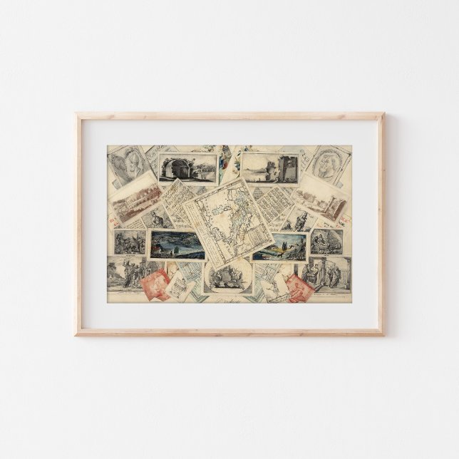 Trompe l’œil of a Map of Italy | P. Verburght Poster (Creator Uploaded)