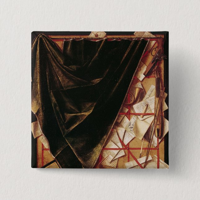 Trompe l'Oeil 15 Cm Square Badge (Front)