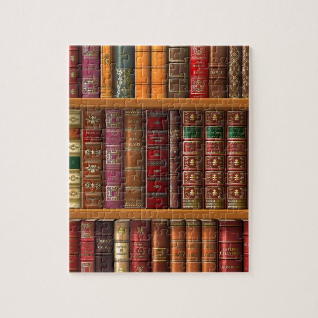 Trompe l'oeil "French library" Jigsaw Puzzle (Vertical)