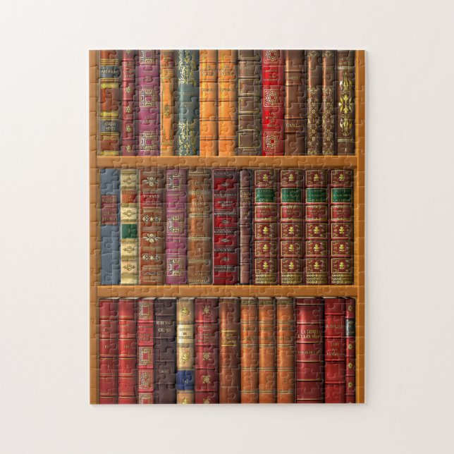 Trompe l'oeil "French library". Jigsaw Puzzle (Vertical)