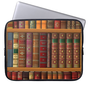 Trompe l'oeil "French library". Laptop Sleeve