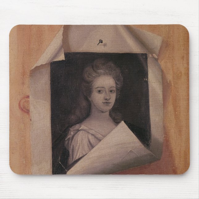 Trompe l'Oeil Portrait of a Lady Mouse Pad (Front)