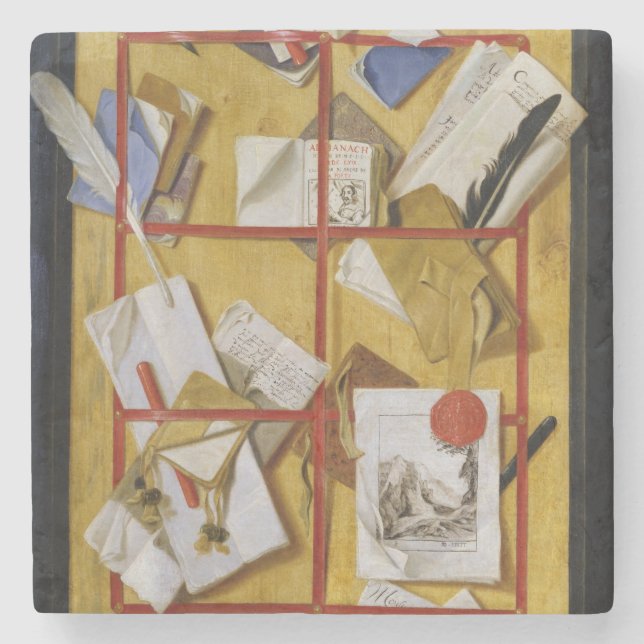 Trompe l'Oeil Stone Coaster (Front)