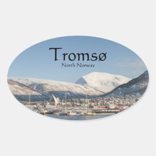 Tromso City Norway Oval Sticker