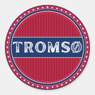 Tromsø City Pride Emblem – Norwegian Identity Classic Round Sticker