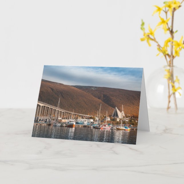 Tromso Norway Card (Yellow Flower)