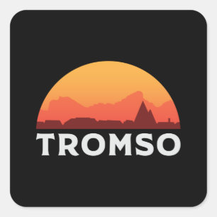 Tromso Norway City Skyline Cityscape Funny Gift Square Sticker