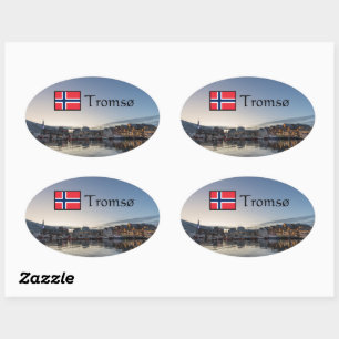 Tromso Norway Oval Sticker