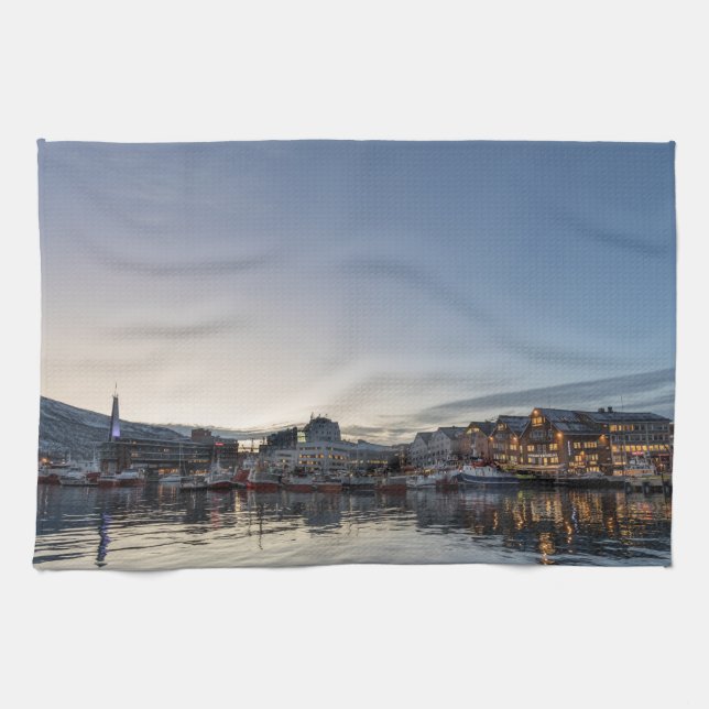 Tromso Norway Tea Towel (Horizontal)