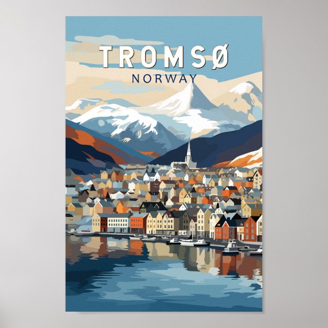 Tromso Norway Travel Art Vintage Poster (Front)