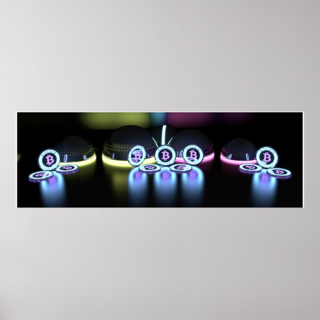 Tron inspired Bitcoins Poster (Front)