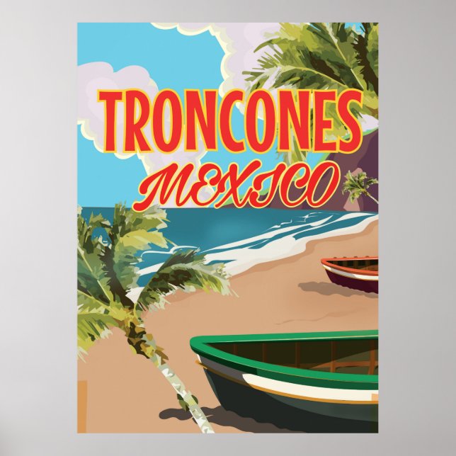 Troncones Beach Mexico travel poster (Front)