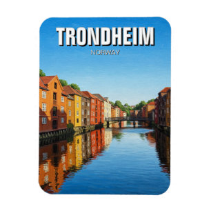Trondheim Bakklandet Norway Travel Magnet