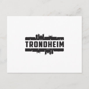 Trondheim Norway City Skyline Cityscape Trip Gift Postcard