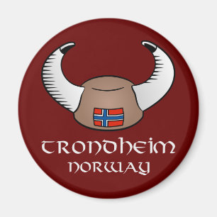 Trondheim Norway Viking Hat Magnet