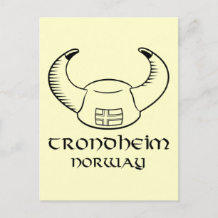 Trondheim Norway Viking Hat Postcard