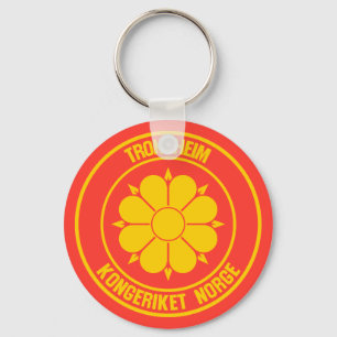 Trondheim Round Emblem Key Ring