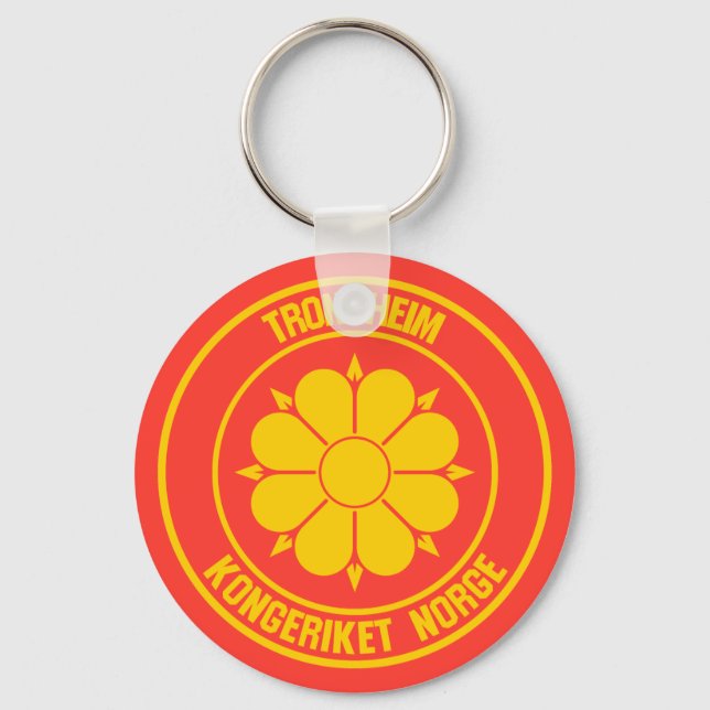 Trondheim Round Emblem Key Ring (Front)