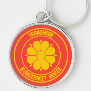 Trondheim Round Emblem Key Ring