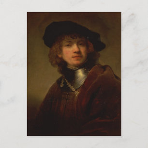 Tronie' of a Young Man with Gorget and Beret Postcard