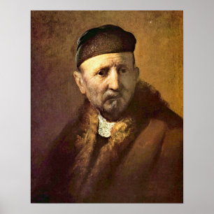 �Tronie� of an old man by Rembrandt Poster