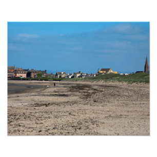 Troon Beach Scotland Postcard Poster Photo Block C