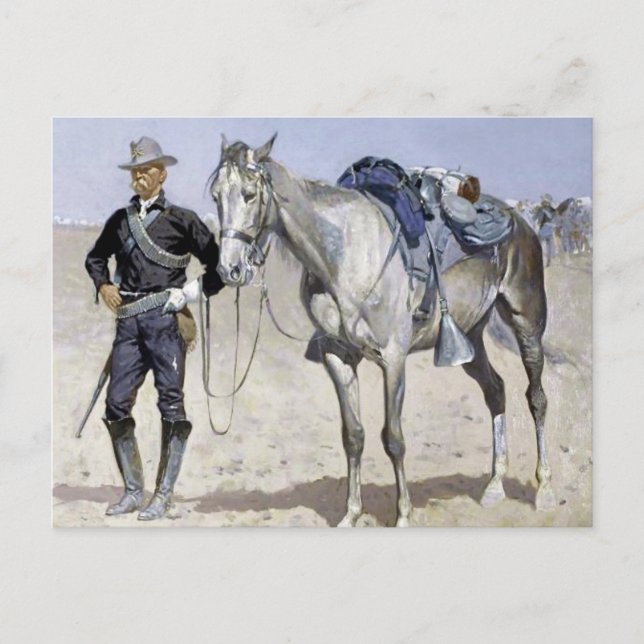 Trooper of the Plains by Frederic Remington Postcard (Front)