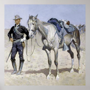 Trooper of the Plains by Frederic Remington Poster